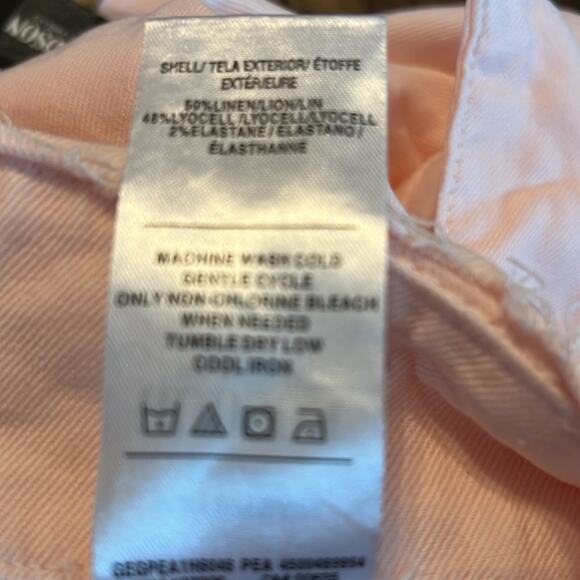 Hudson High Rise Paperbag Linen Blend Shorts in Pearl Blush New Size 32 - Picture 8 of 8